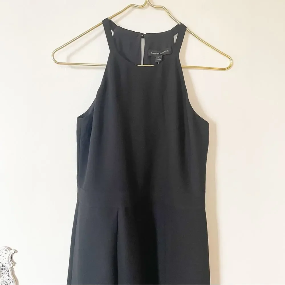 NWT Banana Republic Black Halter Wide Leg Jumpsuit 0 - Picture 4 of 8